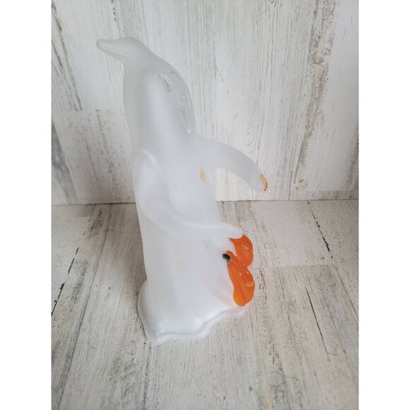 Halloween frosted ghost AS IS home decor pumpkin unique prop accessory - Picture 2 of 8